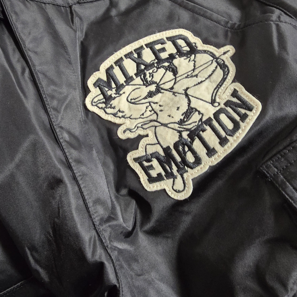 Mixed Emotion Black Nylon Cargos Streetwear